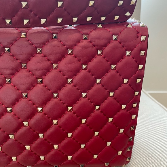Valentino Rockstud Red Handbag (wanting to trade for smaller size) - Picture 8 of 14